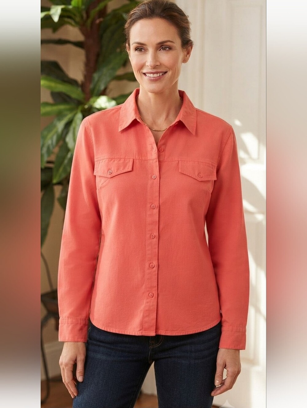 Fiorlini International Women's LS Button Size Lg
